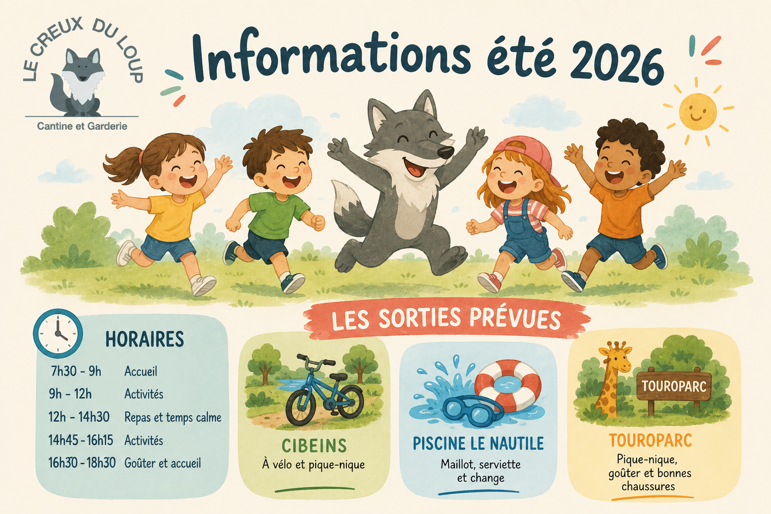 Programme de vacances de cet été
